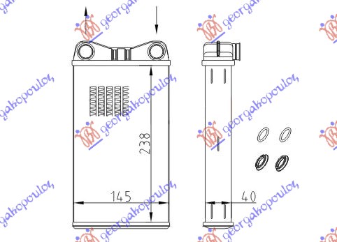 GREJAC KABINE (238x145) AUDI A4 2004-2007 (8E2/8E5)