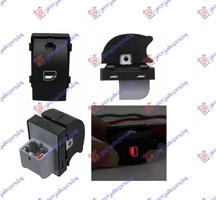 PREKIDAC U PREDNJIM/ZADNJIM VRATIMA (4 PIN) AUDI A4 2004-2007 (8E2/8E5)
