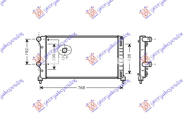 HLADNJAK MOTORA 1.3/1.9cc JTD (+/-AC) (70x30.6) FIAT DOBLO 2001-2005 (119/223)