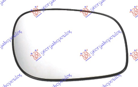 STAKLO RETROVIZORA SA GREJACEM -2000 (KONVEKSNO) LAND ROVER FREELANDER  1998-2007 (L314)