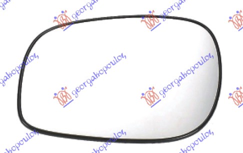 STAKLO RETROVIZORA SA GREJACEM -2000 (KONVEKSNO) LAND ROVER FREELANDER  1998-2007 (L314)