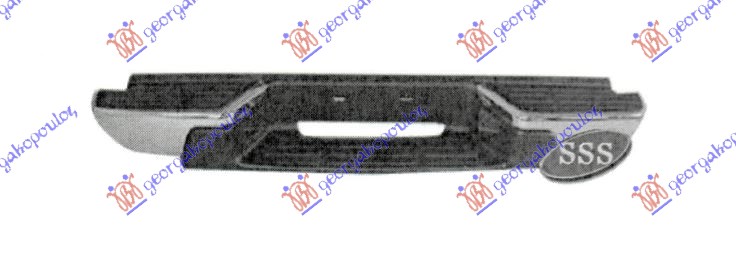 ZADNJI BRANIK HROM (SA GAZISTEM) ISUZU P/U D-MAX 2002-2007 (TFR/TFS)