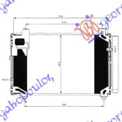HLADNJAK KLIME 2.0 D4D BENZIN (590x370x16) CEV DIJAGONALNO TOYOTA AVENSIS 2003-2008 (T25)