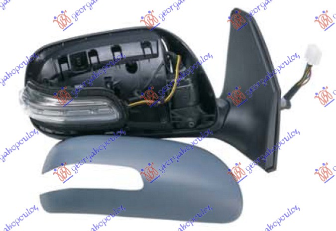 RETROVIZOR ELEKTRICNI SA GREJACEM PM (ELEKTRO-SKLOPIV) 2006- (A KVALITET) (KONVEKSNO STAKLO) TOYOTA AVENSIS 2003-2008 (T25)