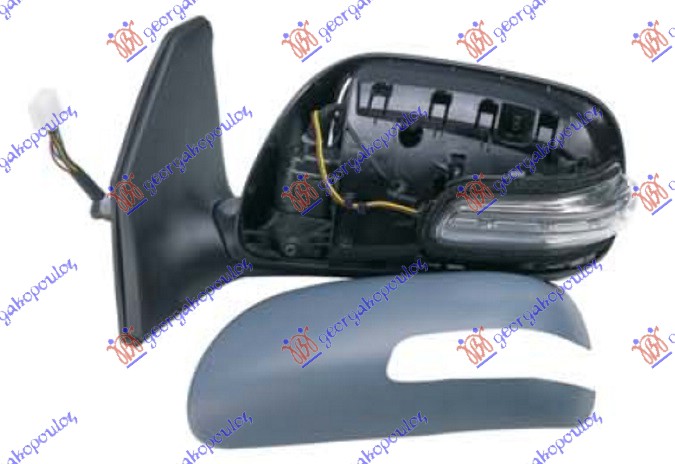 RETROVIZOR ELEKTRICNI SA GREJACEM PM (ELEKTRO-SKLOPIV) 2006- (A KVALITET) (ASFERICNO STAKLO) TOYOTA AVENSIS 2003-2008 (T25)