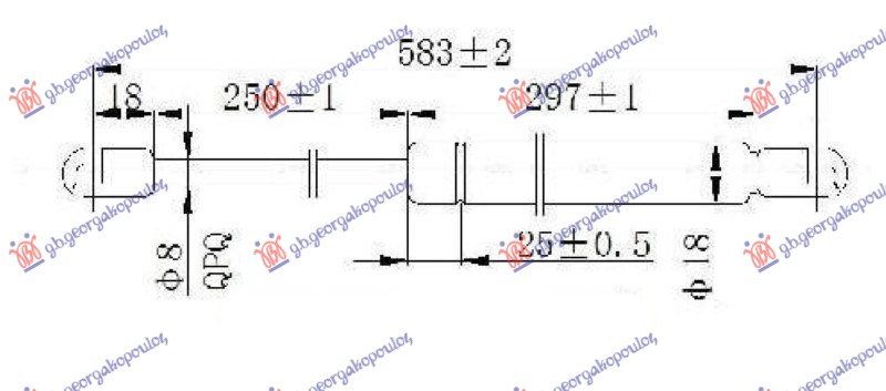 AMORTIZER GEPEK VRATA (584L-460N) SKODA OCTAVIA 5 2004-2008 (1Z3/1Z5)