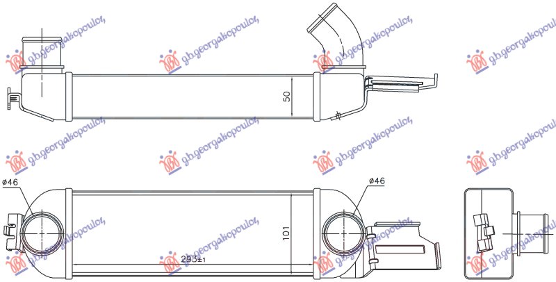 HLADNJAK INTERKULERA 1.7 DTI DIZEL (293x101) OPEL MERIVA 2003-2010 (X03)