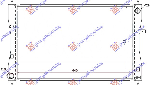 HLADNJAK MOTORA 1.5 CDi (640x400) (KOYO) SMART FORFOUR 2004-2015 (454)