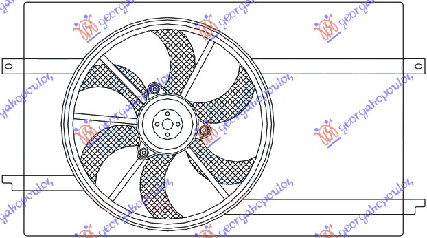 VENTILATOR HLADNJAKA KOMPLET (BENZIN) SMART FORFOUR 2004-2015 (454)