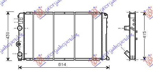 HLADNJAK MOTORA 1.9/2.5/2.8 DTi DIZEL (+/-AC) (729x399) -03 NISSAN INTERSTAR 2002-2009 (X70)