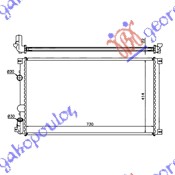 HLADNJAK MOTORA 1.9/2.2/2.5-3.0 dCi DIZEL (+/-AC) (727x389) 03- NISSAN INTERSTAR 2002-2009 (X70)