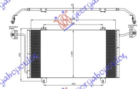 HLADNJAK KLIME 1.9/2.2/2.8 DTi (682x378) 99-2001 RENAULT MASTER/MASCOTT 1998-2009 (FH/UH/HH)