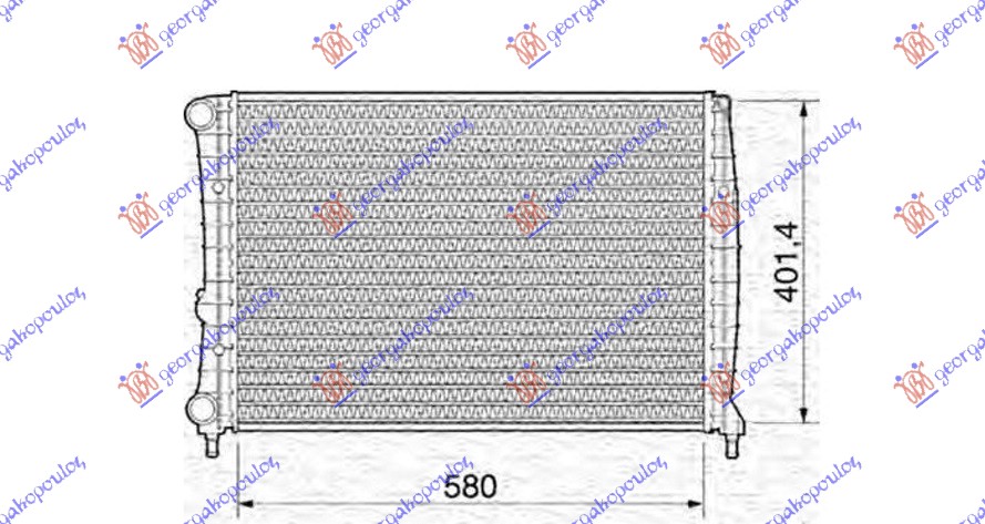 HLADNJAK MOTORA 1.8/2.0 16V 2.0 JTS BENZIN (58x40) (MARELLI) ALFA ROMEO GT 03-10