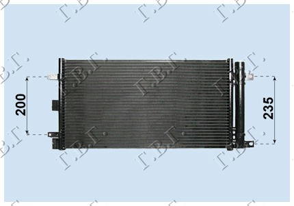 HLADNJAK KLIME 1.2/1.4i 8/16V 1.3/1.9 JTD (570x310) FIAT DOBLO 2005-2009 (119/223)