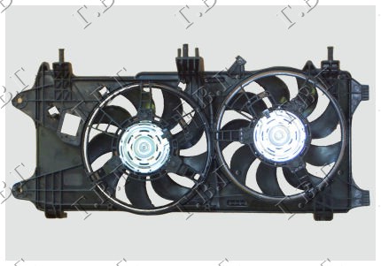 VENTILATOR (DUPLI) KOMPLET (1.3/1.9 JTD) (+AC) FIAT DOBLO 2005-2009 (119/223)