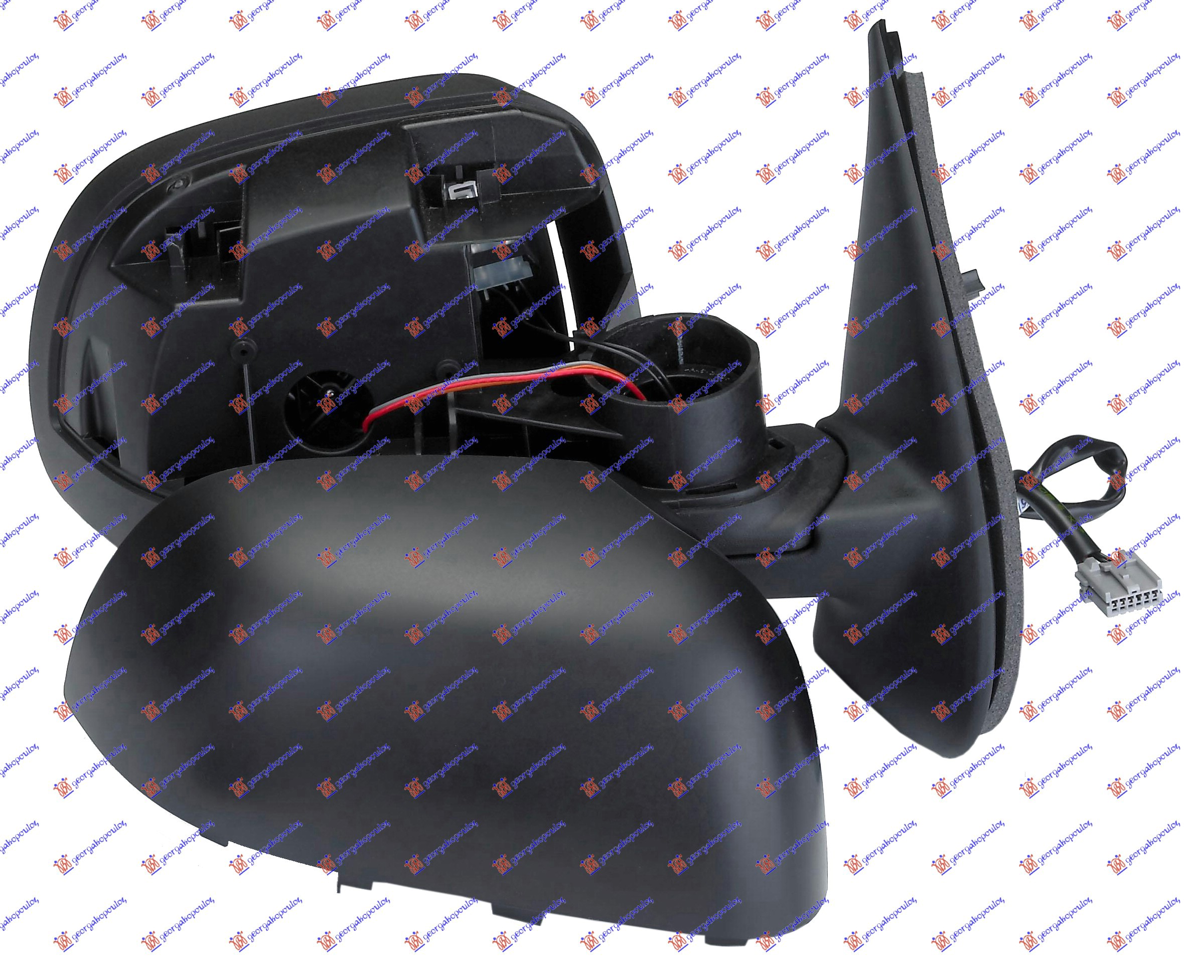 RETROVIZOR ELEKTRICNI SA GREJACEM PM 2009- (A KVALITET) (KONVEKSNO STAKLO) NISSAN MICRA 2002-2010 (K12)