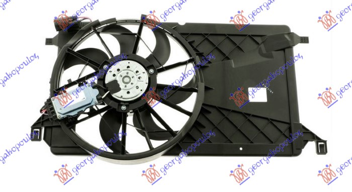 VENTILATOR KOMPLET (1.6/1.8/2.0 BENZIN - 1.6/1.8 TDCI DIZEL) (390mm) (2 PIN) FORD FOCUS C-MAX I 2003-2007 (DM2)