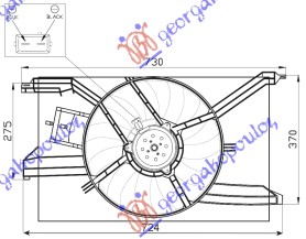 VENTILATOR KOMPLET (BENZIN) OPEL VECTRA C 2002-2005 (Z02)