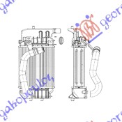 HLADNJAK INTERKULERA 1.4 D4D (250x190x64) TOYOTA YARIS II 2005-2011 (P9)