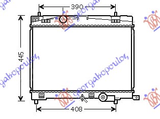 HLADNJAK MOTORA BENZIN 1.33 VVT-I (73/74KW) (350x480) 09-11 TOYOTA YARIS II 2005-2011 (P9)