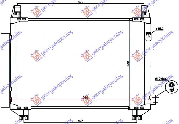 HLADNJAK KLIME D4D DIZEL (515x325x16) TOYOTA YARIS III 2017-2020 (P13)