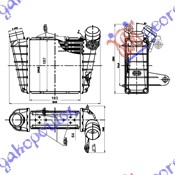 HLADNJAK INTERKULERA 1.8 TURBO BENZIN - 1.4-1.9 TDi DIZEL (185x190x65) SEAT CORDOBA 2002-2008 (6L2)