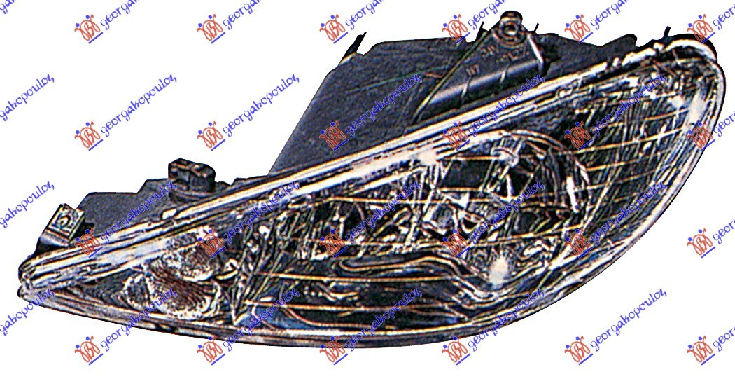 FAR ELEKTRICNI DUPLO SOCIVO (H7/H7) -2006 (TYC) PEUGEOT 206 1998-2009 (2A/2C/2D/2E/2K)