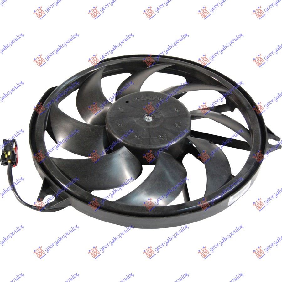 VENTILATOR (BENZIN/DIZEL) (+AC) (KOCKASTI KONEKTOR) PEUGEOT 206 1998-2009 (2A/2C/2D/2E/2K)
