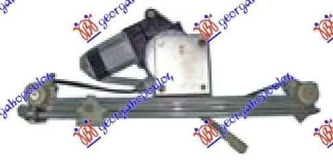 PODIZAC ZADNJEG PROZORA ELEKTRICNI (A KVALITET) PEUGEOT 206 1998-2009 (2A/2C/2D/2E/2K)