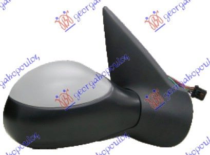 RETROVIZOR ELEKTRICNI SA GREJACEM PM (CABRIO) 2003- (KONVEKSNO STAKLO) PEUGEOT 206 1998-2009 (2A/2C/2D/2E/2K)