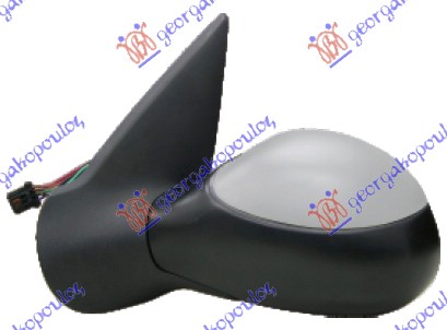 RETROVIZOR ELEKTRICNI SA GREJACEM PM (CABRIO) 2003- (A KVALITET) (ASFERICNO STAKLO) PEUGEOT 206 1998-2009 (2A/2C/2D/2E/2K)