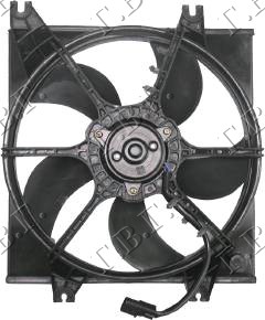 VENTILATOR KOMPLET (BENZIN) (330mm) (2 PIN) HYUNDAI ACCENT H/B-L/B 2003-2005 (LC)