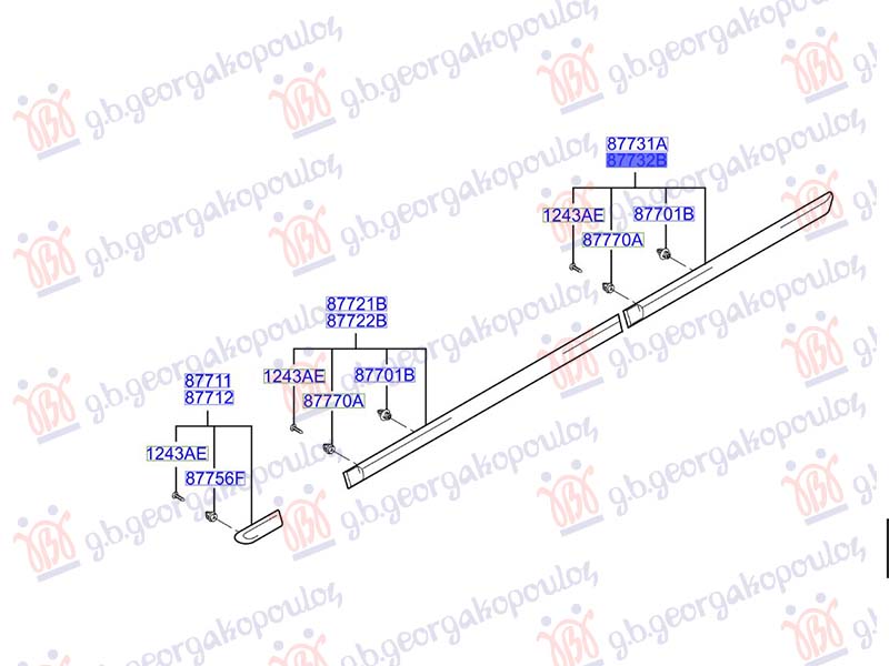 LAJSNA ZADNJIH VRATA (L/B) (ORIGINALNI) HYUNDAI ACCENT H/B-L/B 2003-2005 (LC)