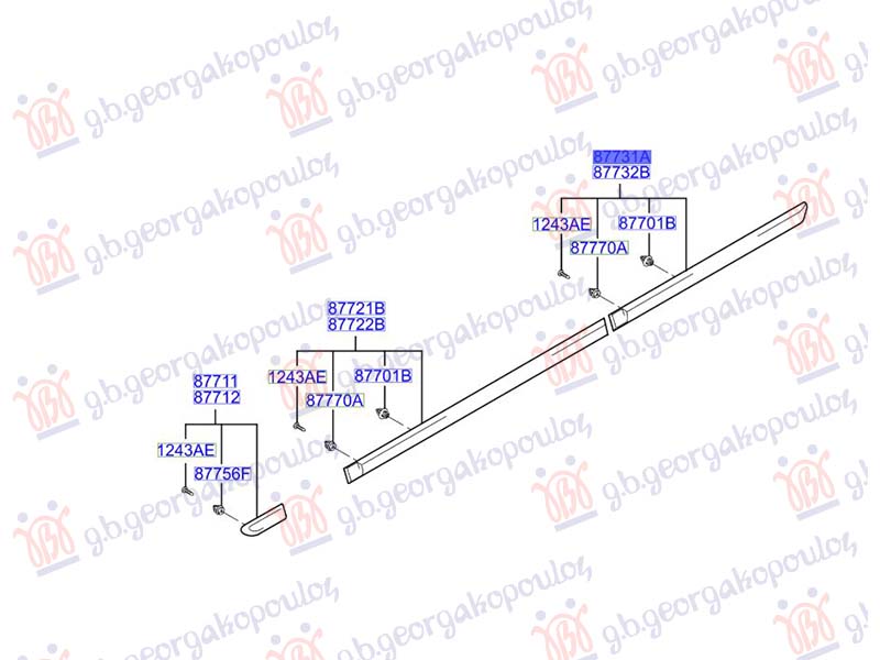 LAJSNA ZADNJIH VRATA (L/B) (ORIGINALNI) HYUNDAI ACCENT H/B-L/B 2003-2005 (LC)