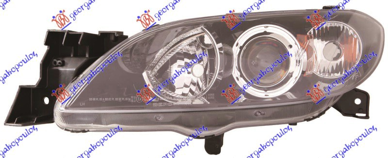 FAR ELEKTRICNI 4 VRATA (TYC) MAZDA 3 SDN-H/B 2004-2008 (BK)