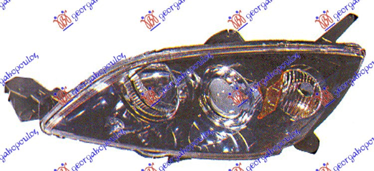 FAR ELEKTRICNI 5 VRATA (TYC) MAZDA 3 SDN-H/B 2004-2008 (BK)