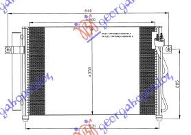 HLADNJAK KLIME 1.5 CRDi (510x350x18) HYUNDAI GETZ 2006-2010 (TB)