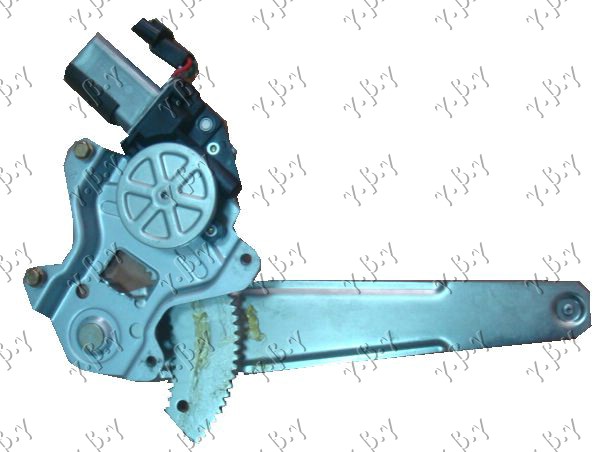 PODIZAC ZADNJEG PROZORA ELEKTRICNI (BEZ MOTORA) 5 VRATA (A KVALITET) HYUNDAI GETZ 2006-2010 (TB)