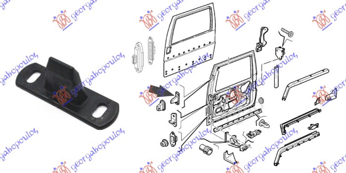 GRANICNIK KLIZNIH VRATA FIAT SCUDO 1995-2004 (220)