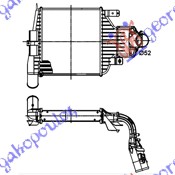 HLADNJAK INTERKULERA 1.6-2.0 16V TURBO BENZIN (231x264x40) OPEL ZAFIRA 2005-2012 (A05)