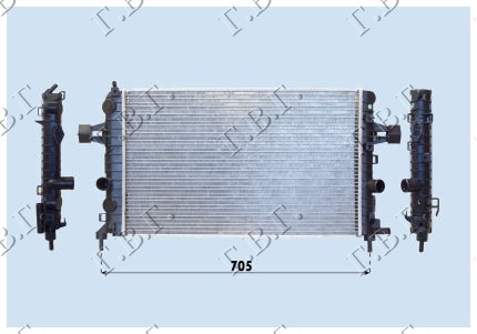 HLADNJAK MOTORA 1.6CC 16V (+/-AC) (60x37) OPEL ZAFIRA 2005-2012 (A05)