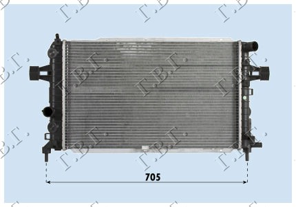 HLADNJAK MOTORA 2.0 cc 16V TURBO (+/-AC) (60x37) OPEL ZAFIRA 2005-2012 (A05)
