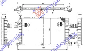HLADNJAK MOTORA 1.3/1.7/1.9 CDTI DIZEL (60x370) (MEHANICKI SPOJ) OPEL ZAFIRA 2005-2012 (A05)