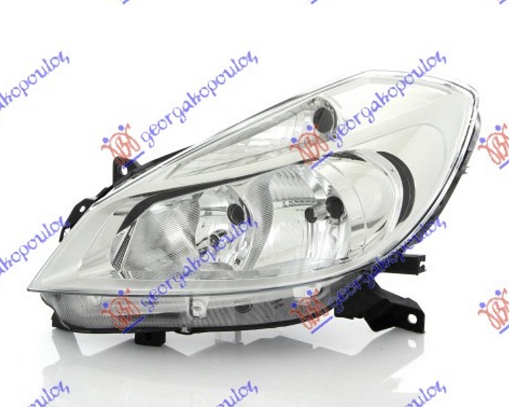 FAR BEZ MAGLENKE HROM (H7/H7) (DEPO) RENAULT CLIO III 2006-2009 (BR0 1/CR0 1)