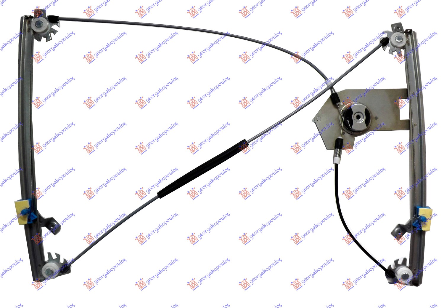 PODIZAC PREDNJEG PROZORA ELEKTRICNI (BEZ MOTORA) 3 VRATA RENAULT CLIO III 2006-2009 (BR0 1/CR0 1)