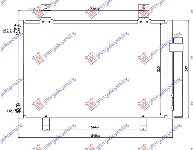 HLADNJAK KLIME BENZIN/DIZEL (500x335x16) SUZUKI SWIFT H/B 2006-2011 (MZ/EZ)