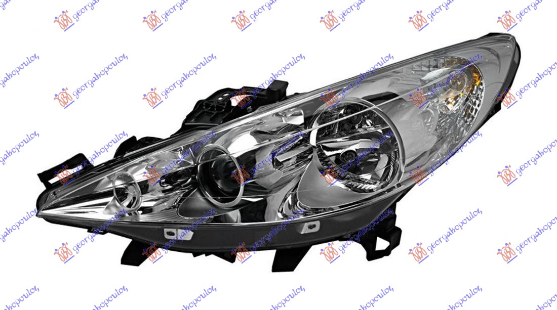 FAR SA PROJEKTOROM AFS ZATAMNJEN (DEPO) PEUGEOT 207 2006-2014 (WD/WA/WC)