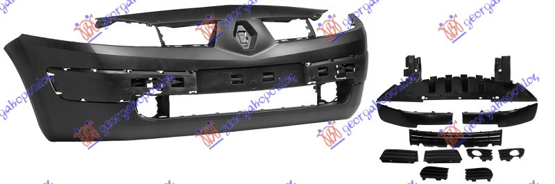 PREDNJI BRANIK PM (KOMPLET) (BEZ MAGLENKI) RENAULT MEGANE CABRIO 2003-2006 (EM0/EM1)