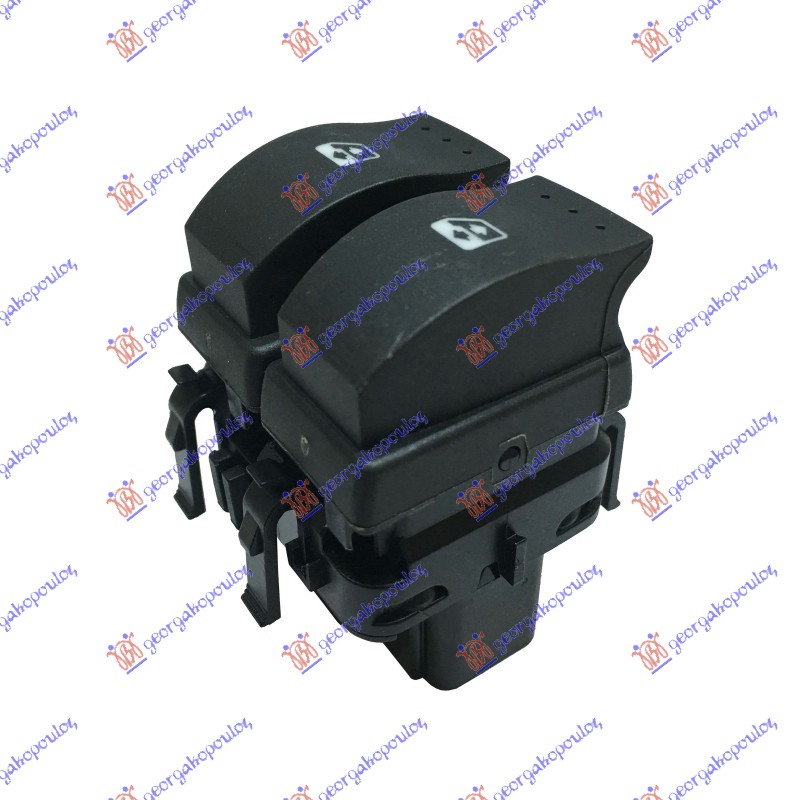 PREKIDAC U PREDNJIM VRATIMA (2 TASTERA) (CRNI KONEKTOR) (AUTO) (10PIN) RENAULT LAGUNA 2000-2007 (KG0/KG1)
