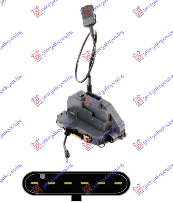BRAVA PREDNJIH VRATA (CENTRALNO ZAKLJUCAVANJE) CRNA (6pins) RENAULT MEGANE SDN-H/B-L/B 2005-2008 (LM0/LM1)